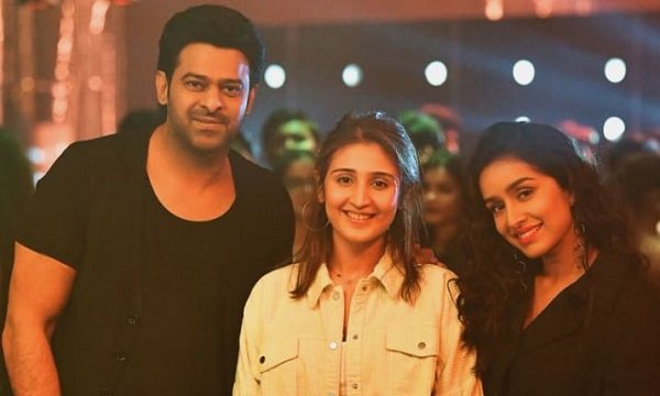 Dhvani Bhanushali with Prabhas and Shraddha Kapoor