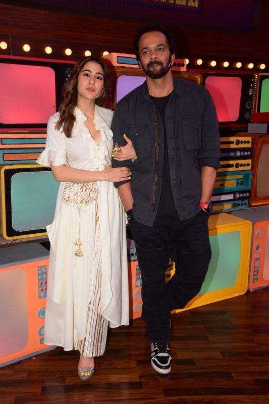 Sara Ali Khan with filmmaker Rohit Shetty