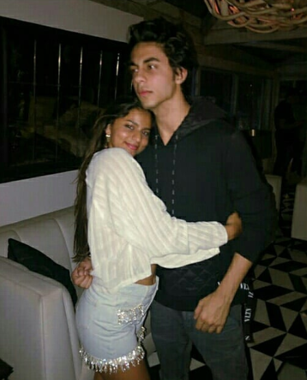 Suhana With Her Brother Aryan Khan