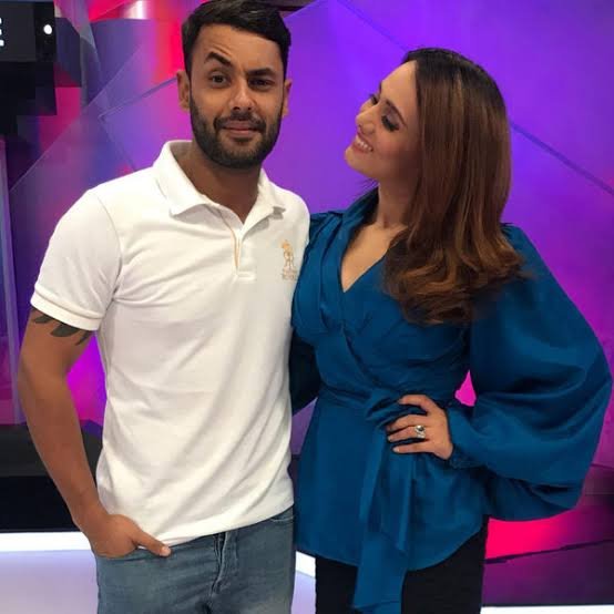 Mayanti Langer with husband Stuart Binny