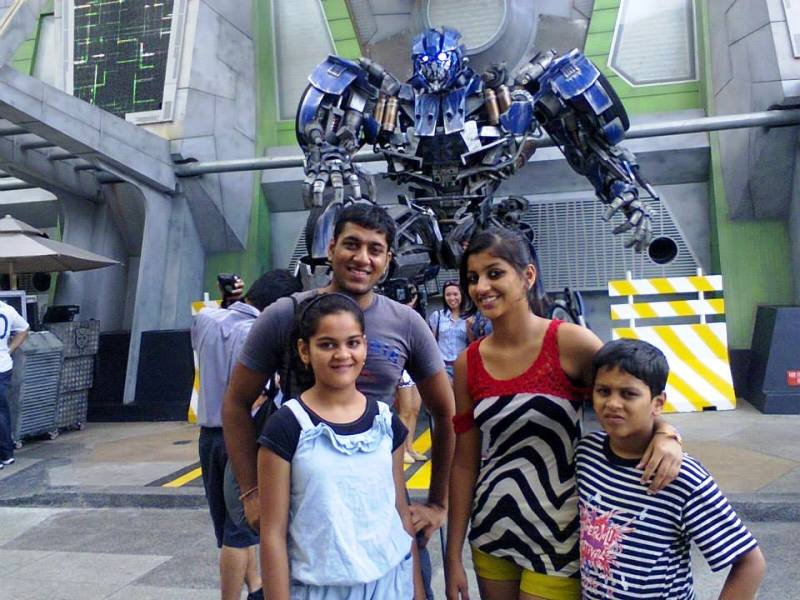 Yashika Anand with her family