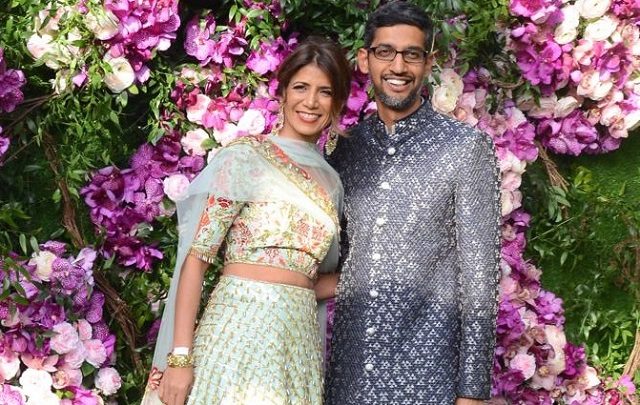 Anjali Pichai with her husband Sundar Pichai