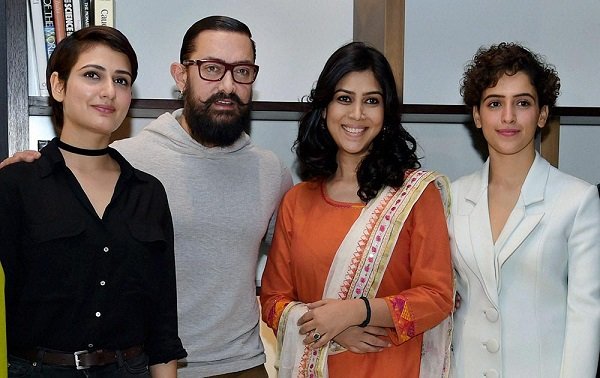 Sakshi with Aamir Khan, Fatima Sana Shaikh and Sanya Malhotra