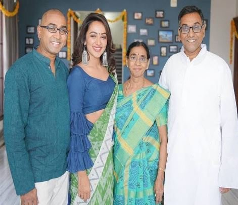 Tejaswi Madivada with her family