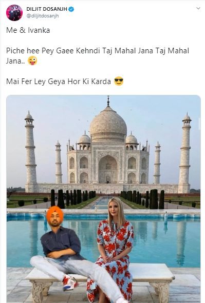 Diljit Dosanjh's tweet