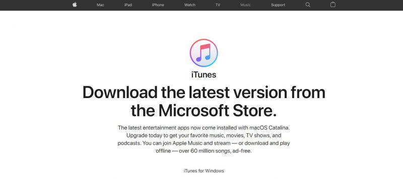 iTunes Dark Mode