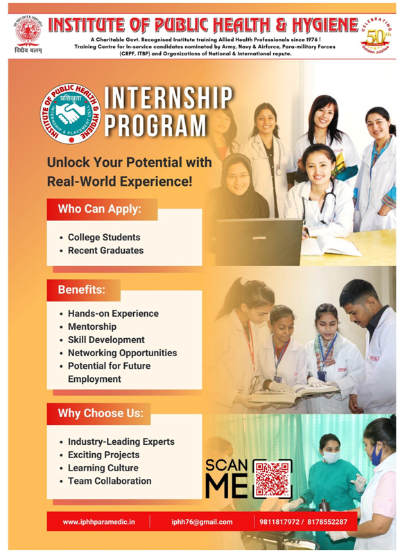 IPHH Internship & Placement Program, The Institute of Public Health & Hygiene, IPHH,