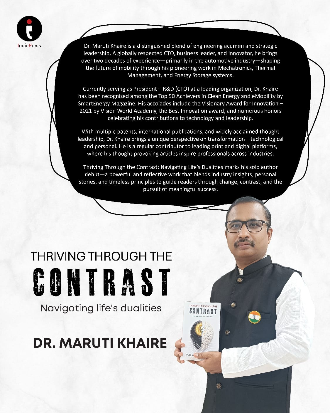 Author Dr. Maruti Khaire, Thriving Through the Contrast