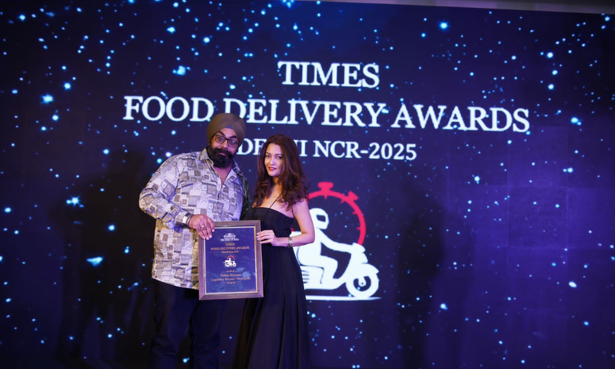Punnu Biryani Wins Times Food Delivery Award as a “Legendary Biryani Brand”