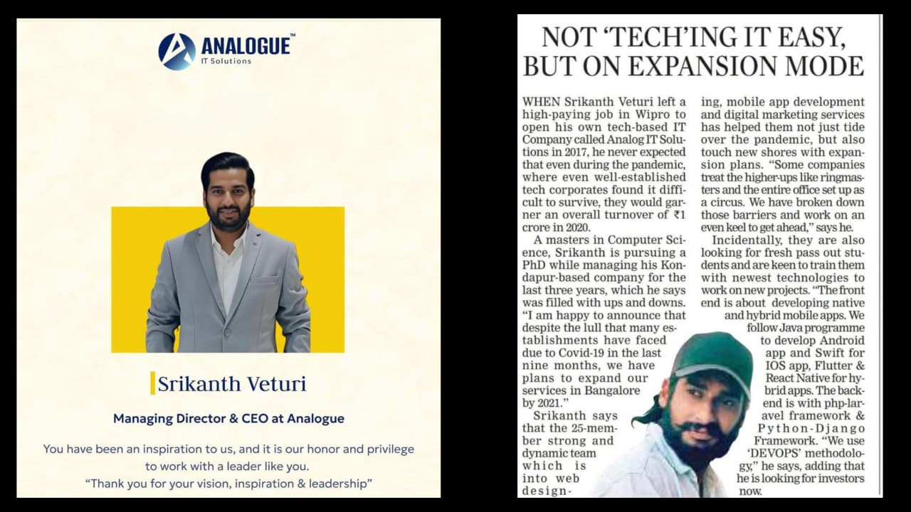 Veturi Srikanth: Building Reliable Tech in Telangana