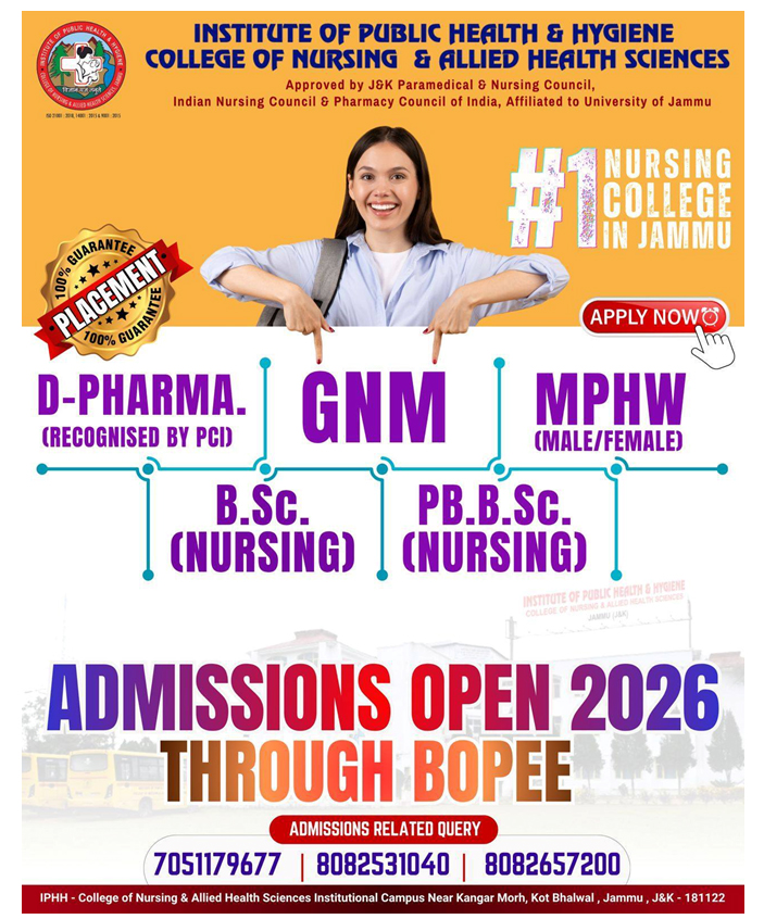 Why IPHH College of Nursing is Emerging as the Top Nursing College in Jammu | A Reporter Live