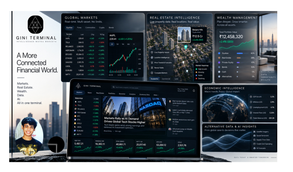 Building the Intelligence Layer for Modern Finance: How Arnav Yadav Is Building Gini Terminal Around a Connected View of Finance | A Reporter Live