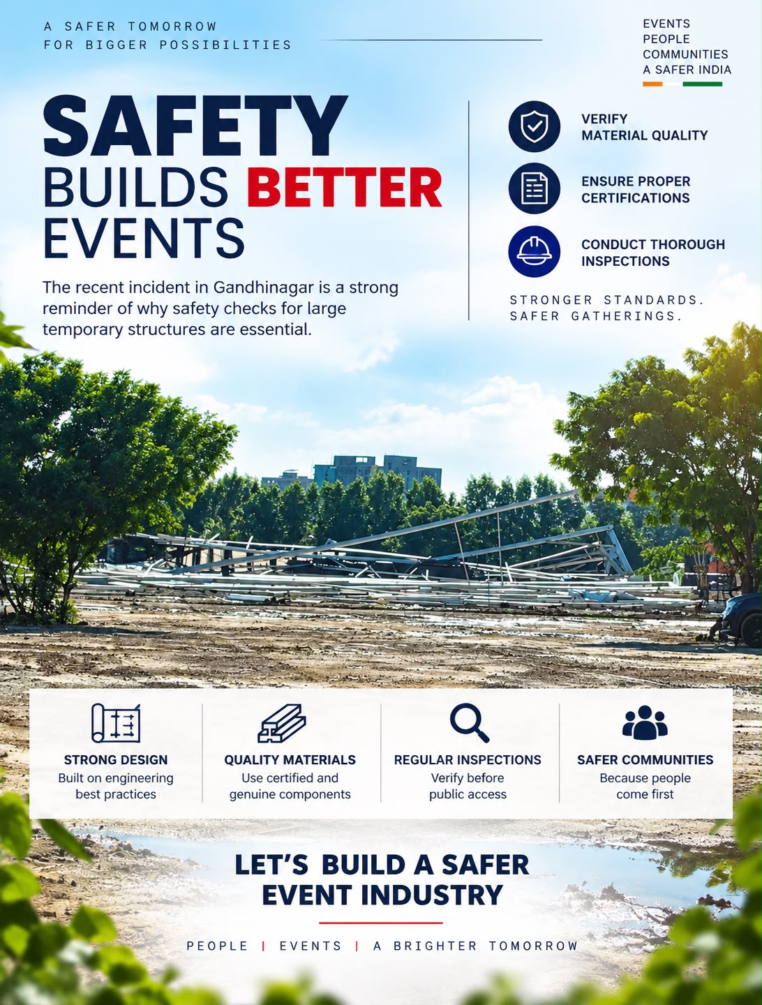 Gandhinagar Incident Puts Spotlight on Safety Protocols for Large Temporary Event Structures | A Reporter Live